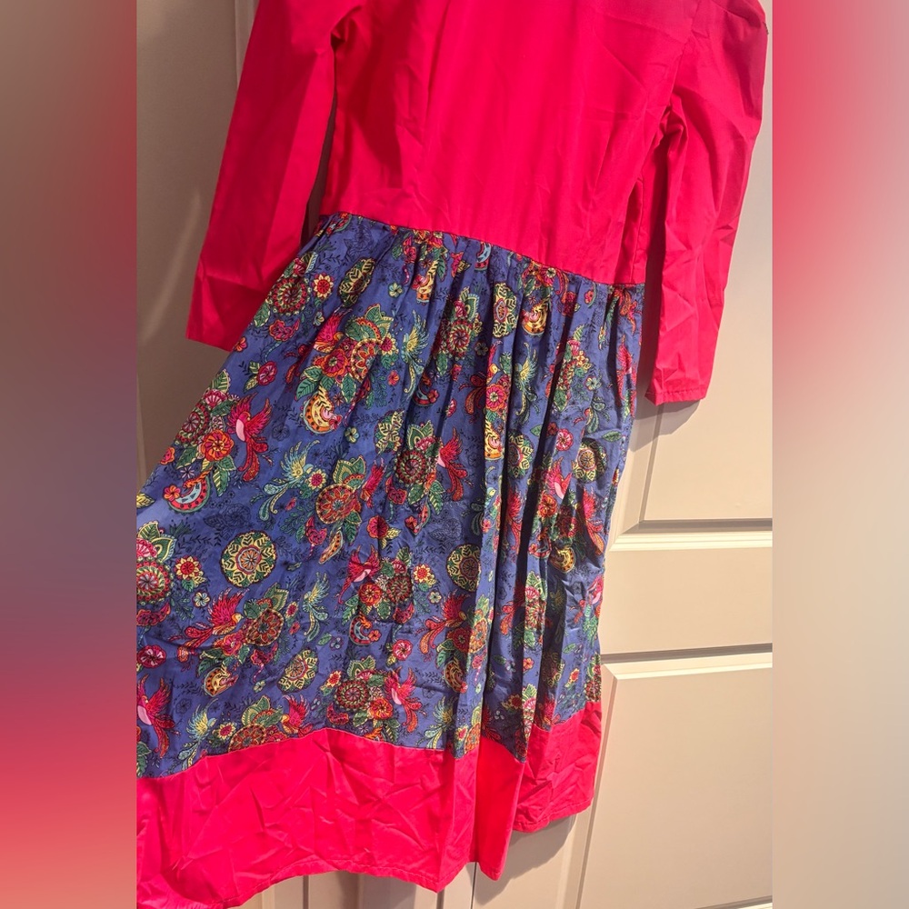 Floral Pink and Blue Kids Girls Dress 👗💙💖